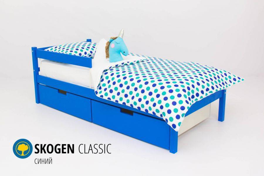 детская кровать skogen classic синий в Стерлитамаке