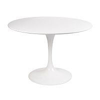 стол eero saarinen style tulip table mdf d100 глянцевый белый в Стерлитамаке