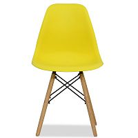 стул деревянный pc-015 желтый ножки дерево (eames style) в Стерлитамаке