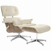 кресло eames style lounge chair & ottoman кремовое в Стерлитамаке