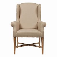 кресло мягкое с ушами french wing chair бежевое в Стерлитамаке