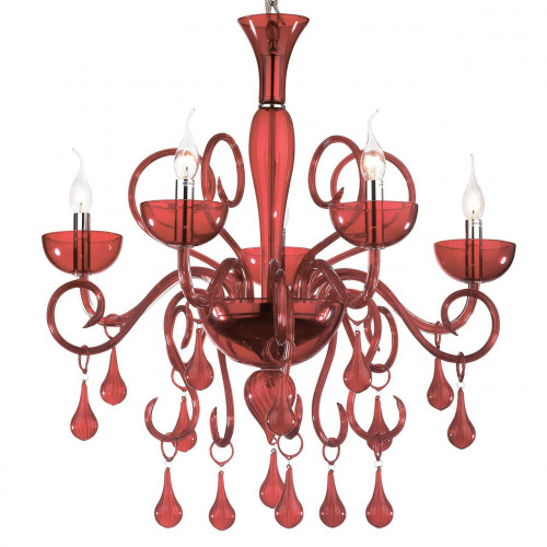 подвесная люстра ideal lux lilly sp5 rosso в Стерлитамаке