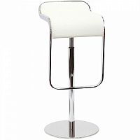 барный стул lem style piston stool белая кожа в Стерлитамаке