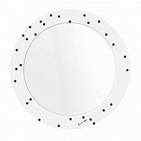 зеркало с рисунком белое круглое черные точки pois в Стерлитамаке