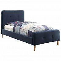 кровать button tufted flannelette navy 90х200 в Стерлитамаке