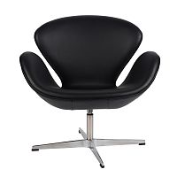 кресло arne jacobsen style swan chair черное в Стерлитамаке