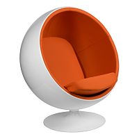 кресло eero aarnio style ball chair оранжевое в Стерлитамаке