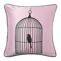 подушка с птичкой в клетке birdie in a cage pink в Стерлитамаке