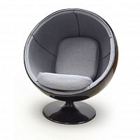 кресло ball chair черно-серое в Стерлитамаке