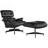 кресло eames style lounge chair черное в Стерлитамаке