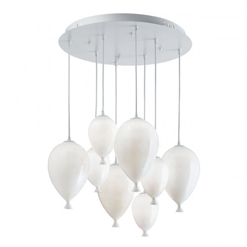 подвесная люстра ideal lux clown sp8 bianco в Стерлитамаке