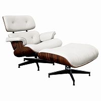 кресло lounge chair & ottoman белое в Стерлитамаке