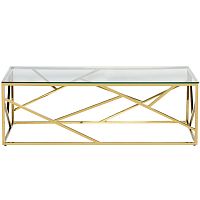 стол журнальный h-bridge gold 120*60*40см золотой в Стерлитамаке