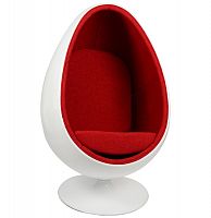 кресло ovalia egg style chair красное в Стерлитамаке