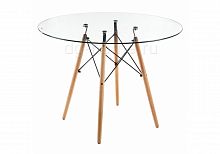 стол стеклянный nixon (eames style) натуральное дерево в Стерлитамаке