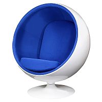 кресло eero ball chair синее с белым в Стерлитамаке