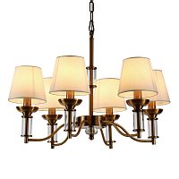 люстра walters 6 от delight collection прозрачная/бежевая/латунь в Стерлитамаке