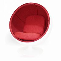 кресло ball chair бело-красное в Стерлитамаке