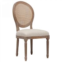 стул vintage french round cane back кремовый лён в Стерлитамаке