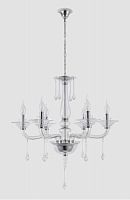 подвесная люстра crystal lux monica sp6 chrome/transparent в Стерлитамаке