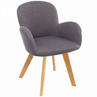 стул деревянный стул asia wooden legs / grey fabric в Стерлитамаке