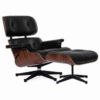 кресло eames style lounge chair & ottoman черное в Стерлитамаке