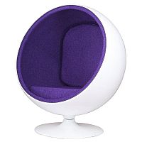 кресло eero ball chair бело-фиолетовое в Стерлитамаке