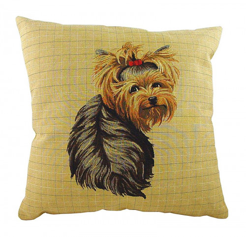 подушка с фото йоркширского терьера yorkie sitting в Стерлитамаке
