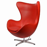 кресло arne jacobsen style egg chair красное в Стерлитамаке