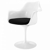 стул eero saarinen style tulip armchair черная подушка в Стерлитамаке