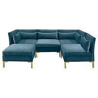 диван zara sectional угловой синий в Стерлитамаке