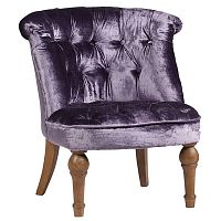 кресло sophie tufted slipper chair вельвет фиолетовое в Стерлитамаке