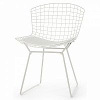 стул bertoia side кожаный standart белый в Стерлитамаке