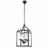 дизайнерская подвесная люстра spot light cage 9500404 черная в Стерлитамаке