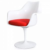 стул eero saarinen style tulip armchair красная подушка в Стерлитамаке