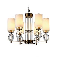 люстра felton 6 от delight collection белая/прозрачная/латунь в Стерлитамаке