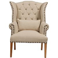 кресло quinn tufted armchair бежевое в Стерлитамаке