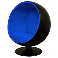 кресло eero ball chair синее с черным в Стерлитамаке