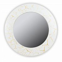 зеркало белое круглое диаметр 75 см с золотым декором fashion white gold в Стерлитамаке
