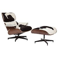 кресло lounge chair & ottoman черно-белое в Стерлитамаке